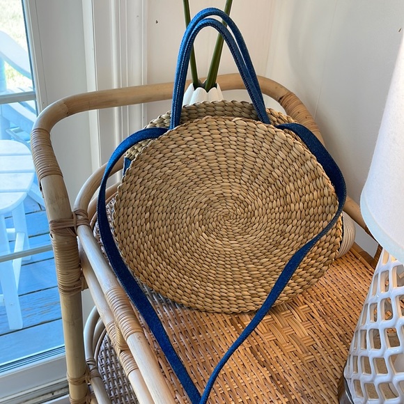 Universal Thread Handbags - Universal Thread Large Jute Straw Circular Round Hand Bag Purse Tote Summer